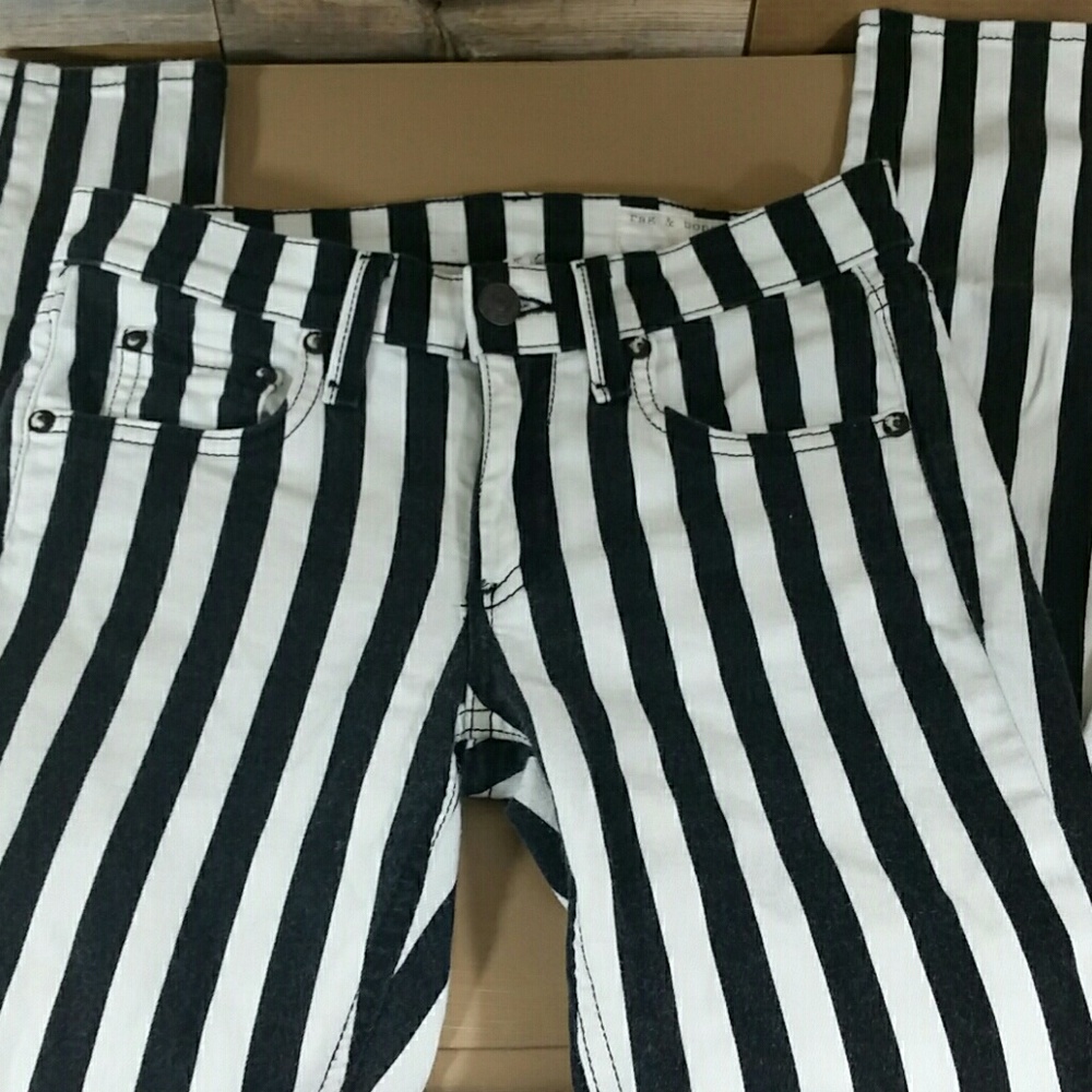 Rag and Bone/ The Bengal stripe Capri / 24